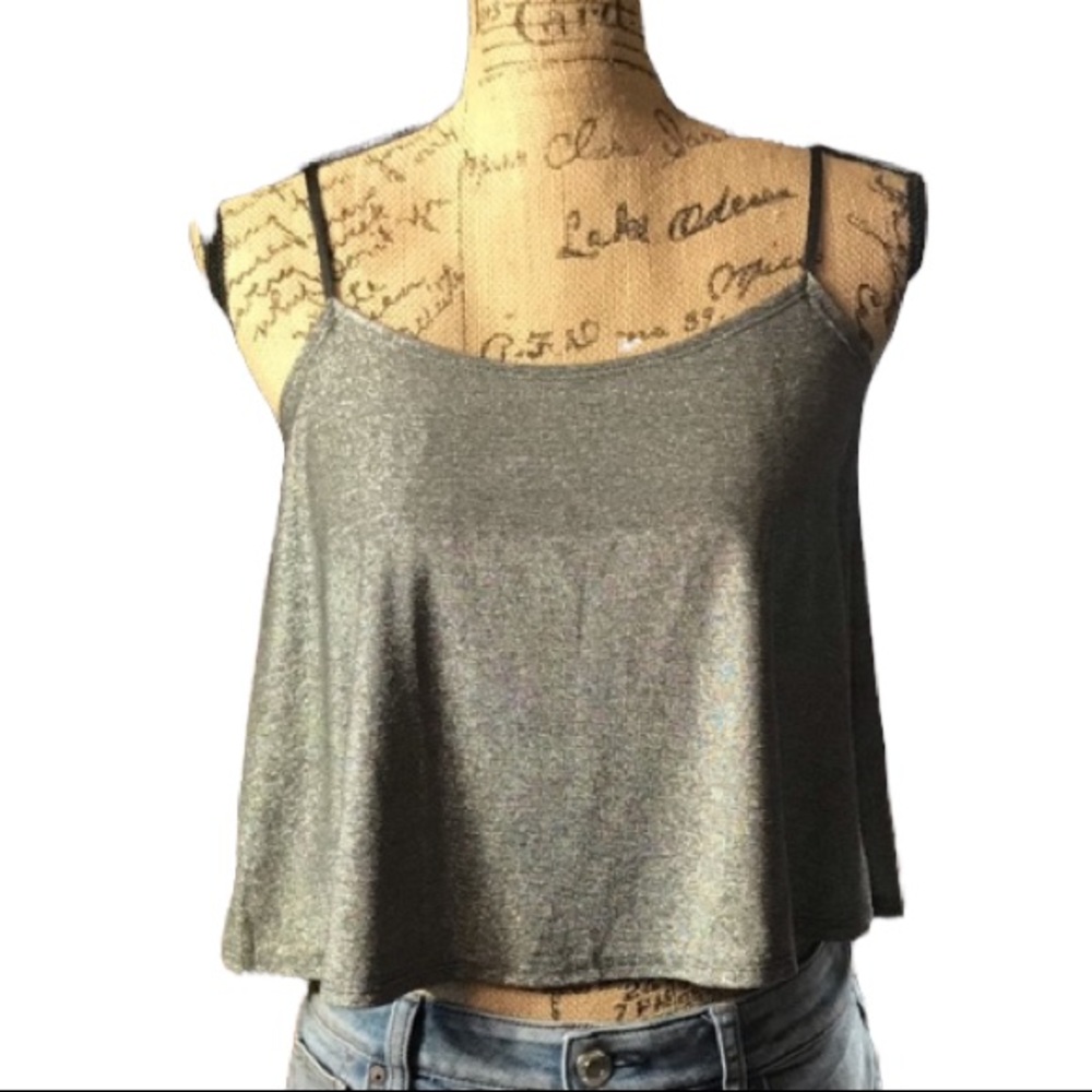 Only Hearts Metallic Silver Swing Cami Tank